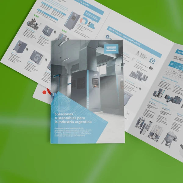 Folleto impreso comercial.